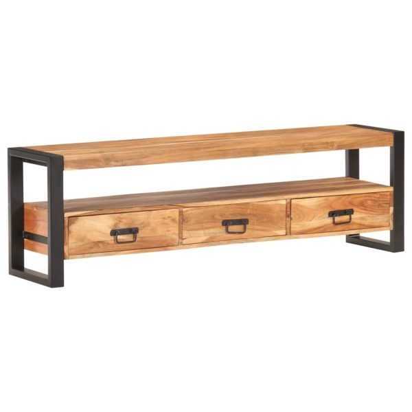 Tokoroa TV Cabinet 150x30x45 cm – 150x30x45 cm, Solid Acacia Wood