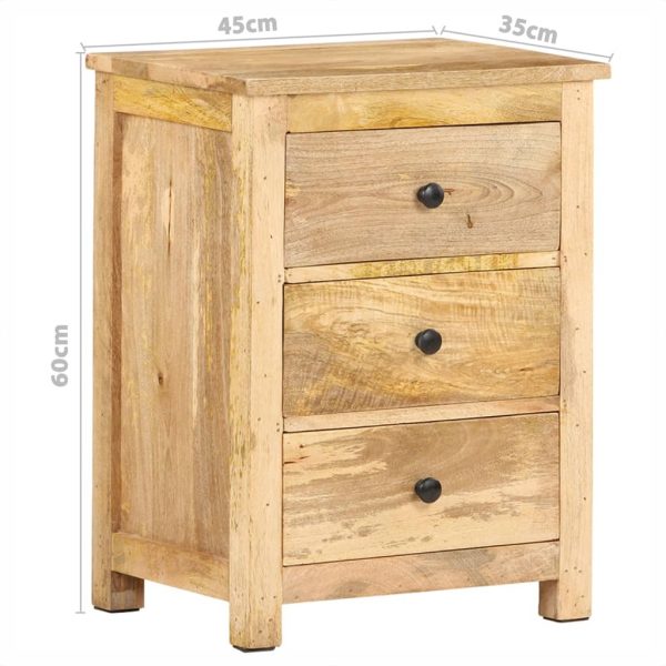 Duncan Bedside Cabinet 45x35x60 cm Solid Mango Wood