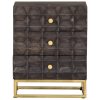 Defiance Bed Cabinet Black 40x30x50 cm Solid Mango Wood