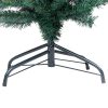 Slim Artificial Christmas Tree with Stand Green PVC – 210×55 cm, Without Flocked Snow