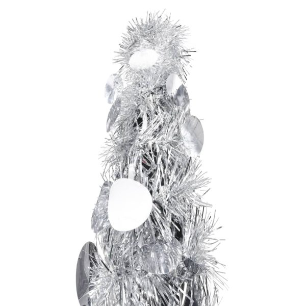 Pop-up Artificial Christmas Tree PET – 180×45 cm, Silver