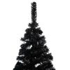 Artificial Christmas Tree with Stand PVC – 150×75 cm, Black
