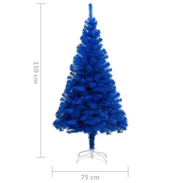 Artificial Christmas Tree with Stand PVC – 150×75 cm, Blue