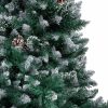 Artificial Christmas Tree with Pine Cones and White Snow – 180×100 cm