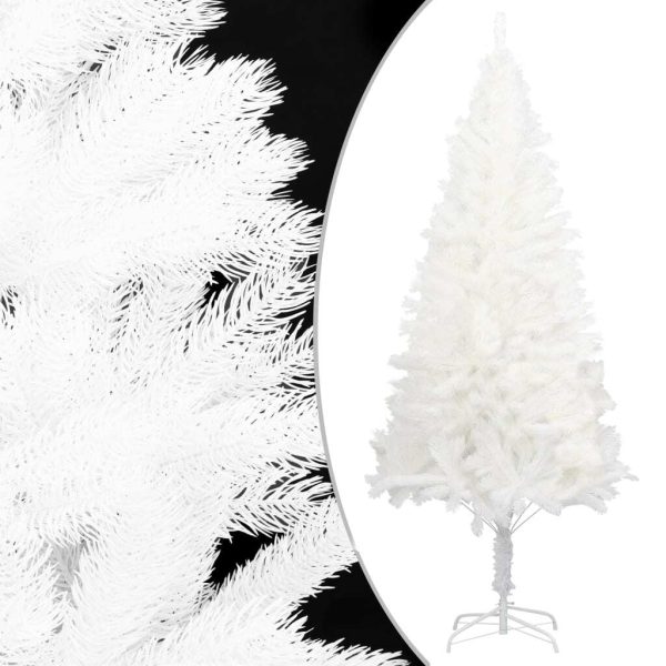 Artificial Christmas Tree Lifelike Needles White – 150×75 cm