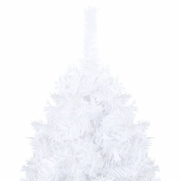 Artificial Christmas Tree with Thick Branches PVC – 240×125 cm, White