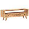 Chellaston TV Cabinet 117x30x41 cm – Solid Rough Mango Wood