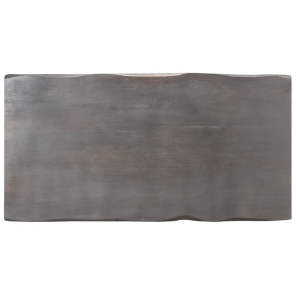 Coffee Table with Live Edges Solid Acacia Wood – 115x60x40 cm, Grey