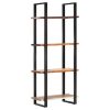 4-Tier Bookcase – 80x40x180 cm, Solid Reclaimed Wood