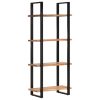 4-Tier Bookcase – 80x40x180 cm, Solid Acacia Wood