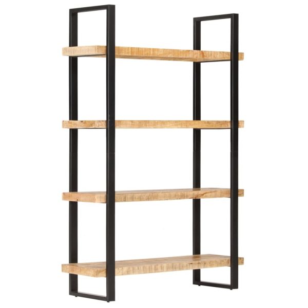 4-Tier Bookcase – 120x40x180 cm, Rough Mango Wood