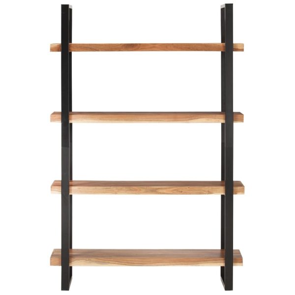 4-Tier Bookcase – 120x40x180 cm, Solid Acacia Wood