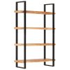 4-Tier Bookcase – 120x40x180 cm, Solid Acacia Wood