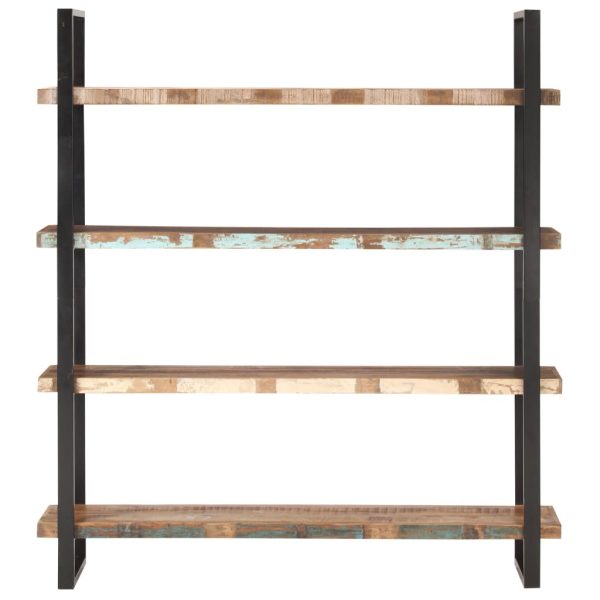 4-Tier Bookcase – 160x40x180 cm, Solid Reclaimed Wood