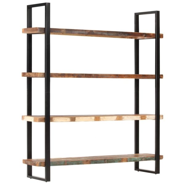 4-Tier Bookcase – 160x40x180 cm, Solid Reclaimed Wood