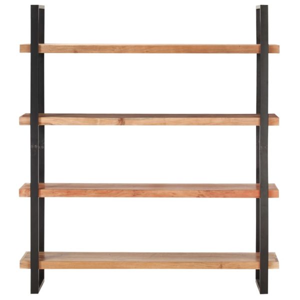4-Tier Bookcase – 160x40x180 cm, Solid Acacia Wood