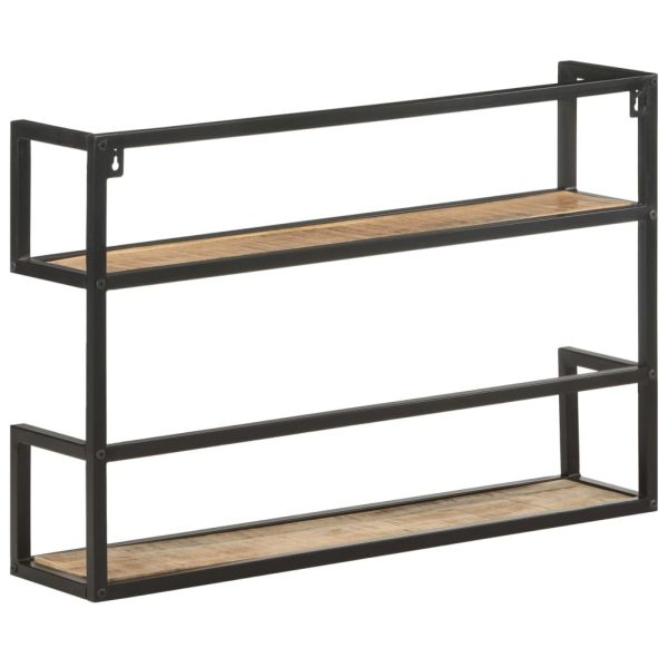 Wall Shelf – 90x20x60 cm, Rough Mango Wood