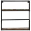 Wall Shelf – 90x20x60 cm, Solid Reclaimed Wood