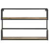 Wall Shelf – 60x20x60 cm, Rough Mango Wood
