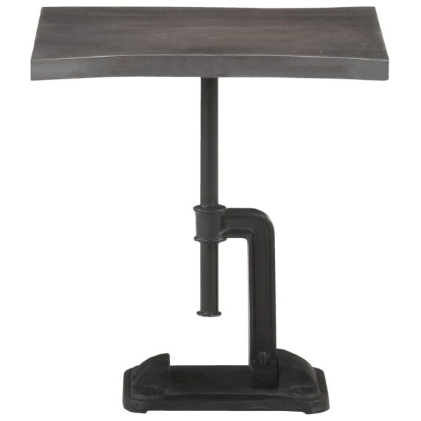 Rosenberg Side Table 45x35x48 cm Solid Acacia Wood & Cast Iron – Grey