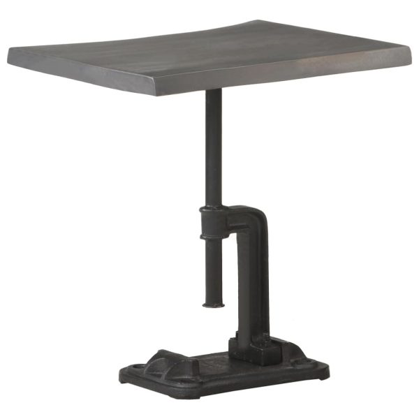 Rosenberg Side Table 45x35x48 cm Solid Acacia Wood & Cast Iron – Grey