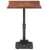 Rosenberg Side Table 45x35x48 cm Solid Acacia Wood & Cast Iron – Brown