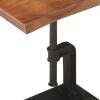 Rosenberg Side Table 45x35x48 cm Solid Acacia Wood & Cast Iron – Brown