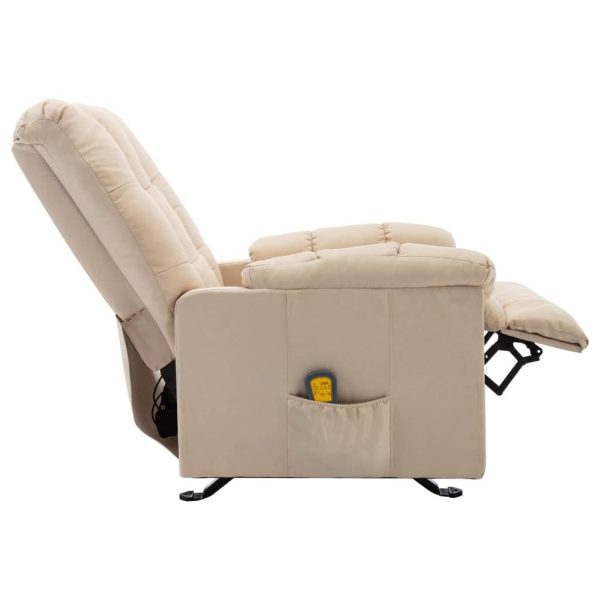 Massage Reclining Chair Fabric – Cream