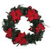 Christmas Wreath with LED Lights 60 cm PVC – Green and Red