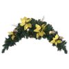 Christmas Arch with LED Lights 90 cm PVC – Green and Gold