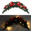 Christmas Arch with LED Lights 90 cm PVC – Green and Red