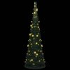 Pop-up String Artificial Christmas Tree with LED Green – 150×46 cm