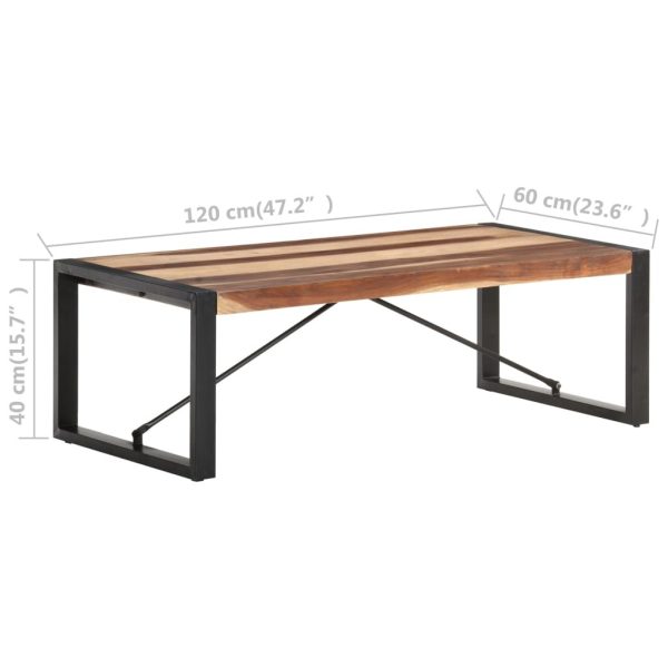 Coffee Table 120x60x40 cm Sheesham Finish – Solid Wood