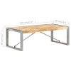 Coffee Table 120x60x40 cm Sheesham Finish – Rough Mango Wood
