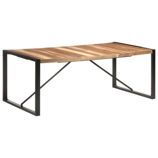 Dining Table Solid Wood with Sheesham Finish – 200x100x75 cm