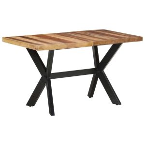 Dining Table Solid Wood with Sheesham Finish – 140x70x75 cm