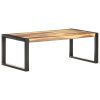 Coffee Table 110x60x40 cm Solid Wood with Sheesham Finish – Black