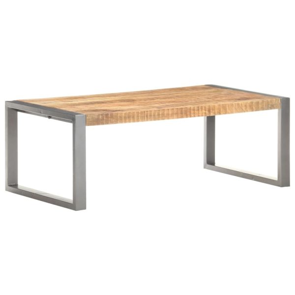 Coffee Table 110x60x40 cm Solid Wood with Sheesham Finish – Grey