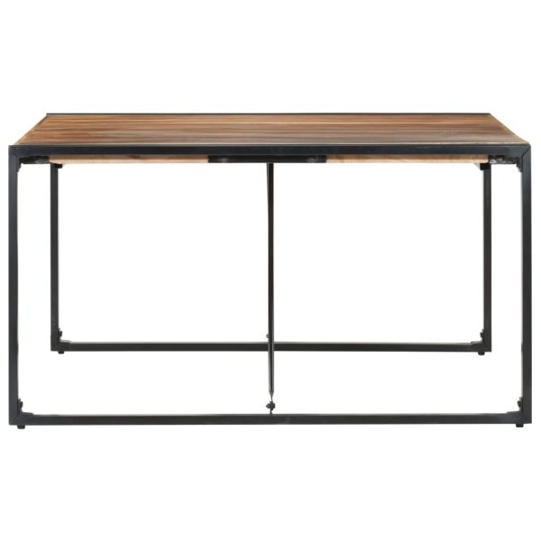 Dining Table 140x140x75 cm – Black, Solid Wood