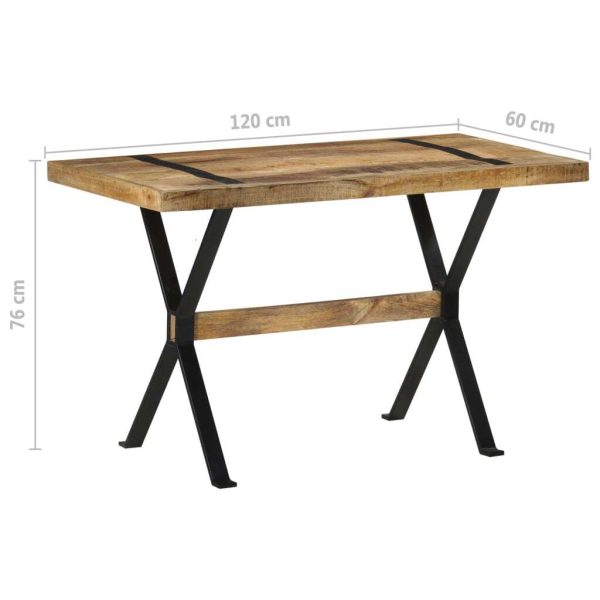 Dining Table – 120x60x76 cm, Rough Mango Wood