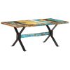 Dining Table – 180x90x76 cm, Solid Reclaimed Wood