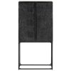 Sideboard Black 60x30x120 cm Solid Acacia and Mango Wood