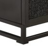 Goshen Bedside Cabinet Black 40x30x50 cm Solid Acacia and Mango Wood