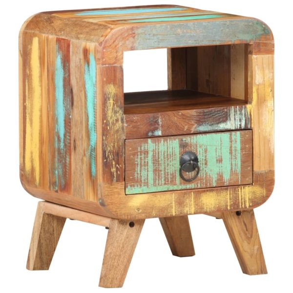 Cornard Bedside Cabinet 30x30x41 cm – Solid Reclaimed Wood