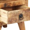 Cornard Bedside Cabinet 30x30x41 cm – Rough Mango Wood