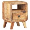 Cornard Bedside Cabinet 30x30x41 cm – Rough Mango Wood