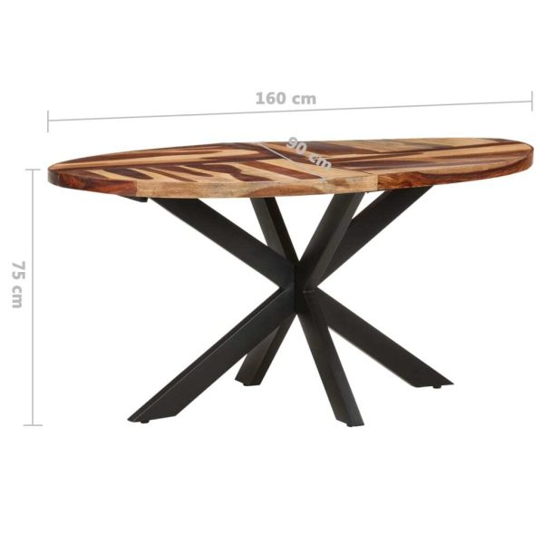 Dining Table – 160x90x75 cm, Solid Acacia Wood