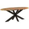 Dining Table – 200x100x75 cm, Solid Reclaimed Wood