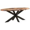 Dining Table – 200x100x75 cm, Solid Acacia Wood