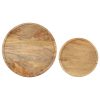 2 Piece Coffee Table Set and Steel – Solid Mango Wood